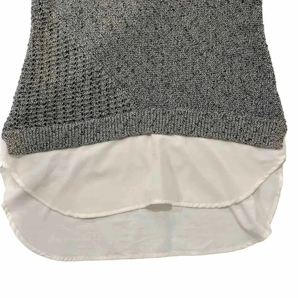 John + Jenn Layerd Knit Sweater Vest Womens Size Medium Black/grey Knit - Picture 5 of 10